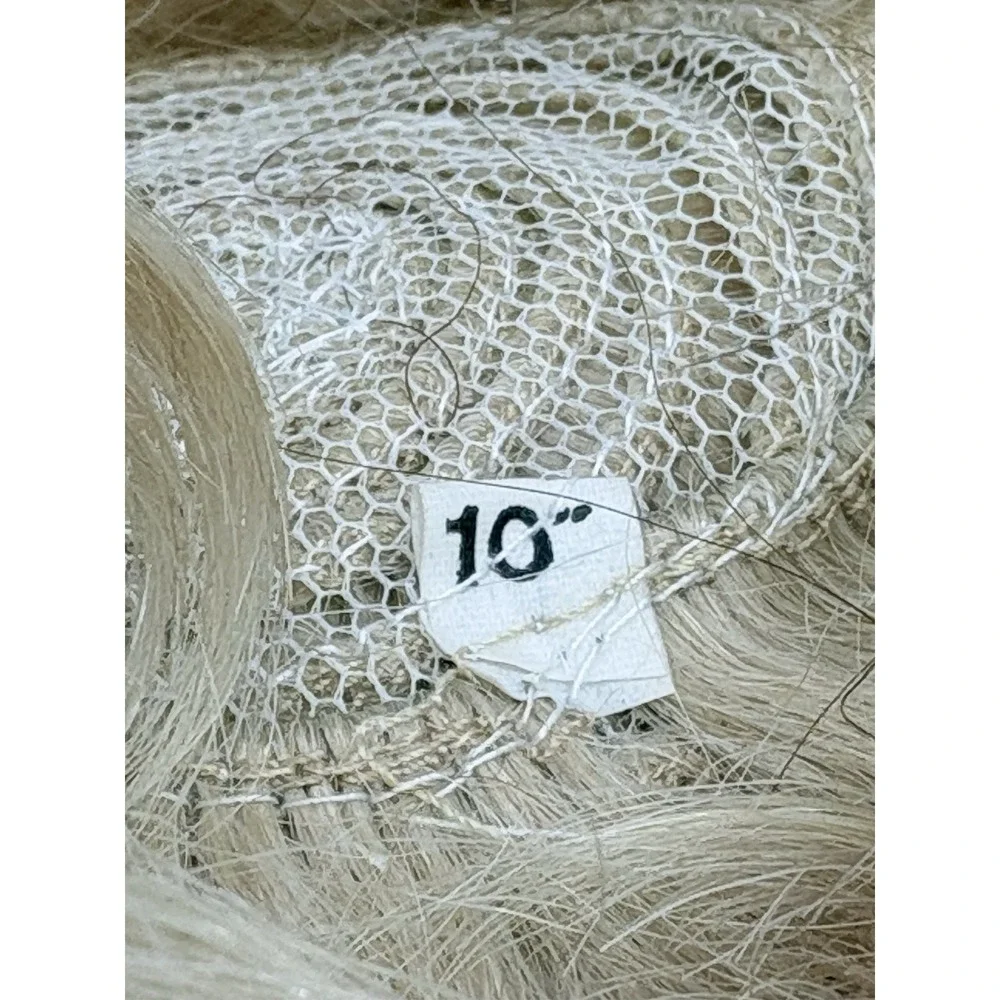 VTG 1950s Blonde Hair Bun Hairpiece Chignon Wig Topper Updo Rockabilly